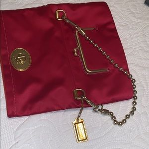 pink and orange coach purse